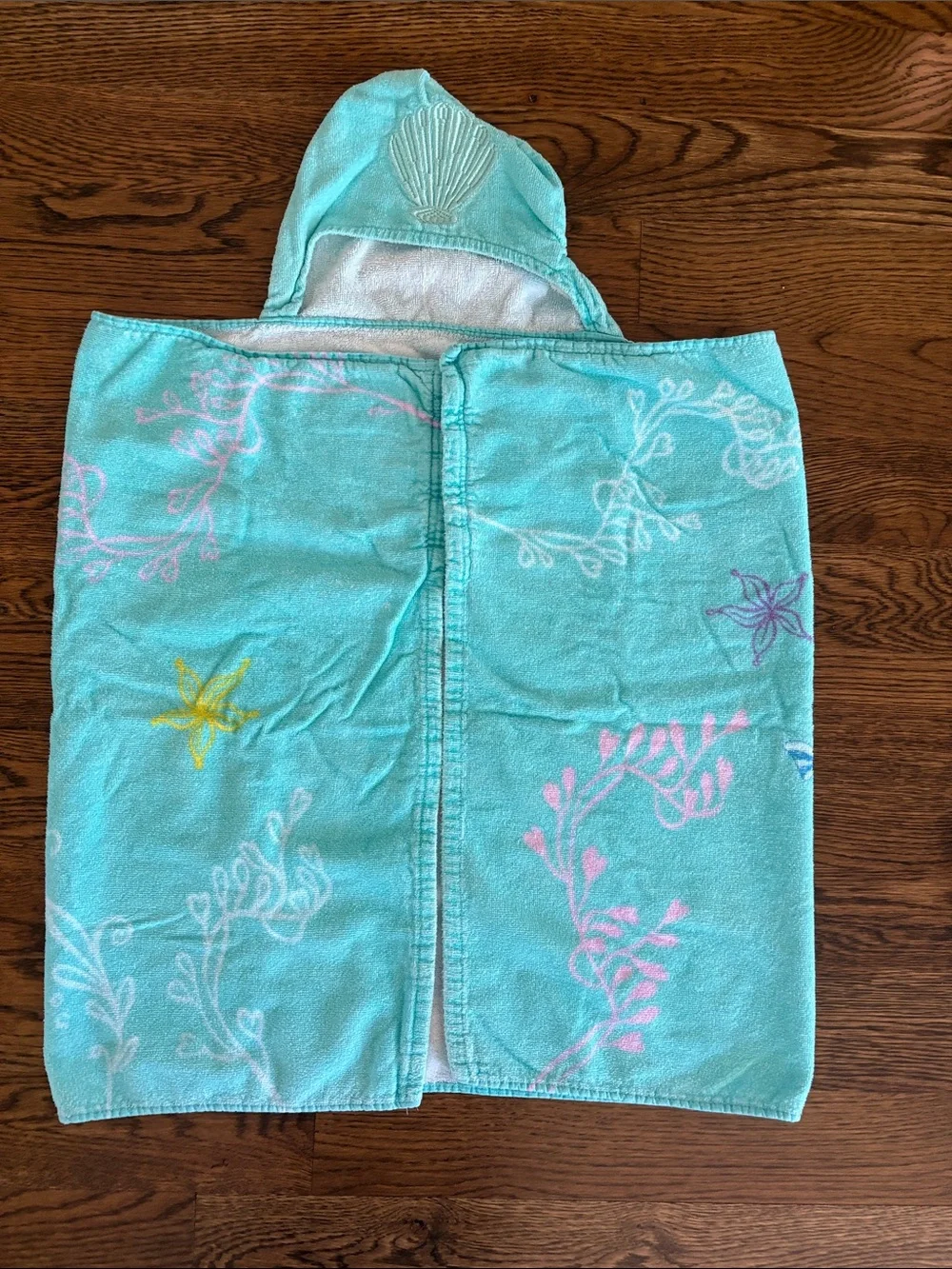Disney Ariel Hooded Towel  - Turquoise, Red, Yellow